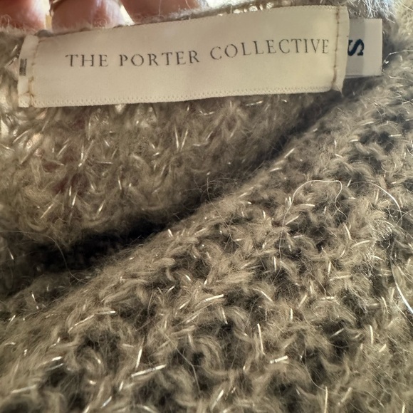 THE PORTER COLLECTIVE CRICKET Sweater Size SM Gray Grey Shimmer Italian EUC - Picture 12 of 15